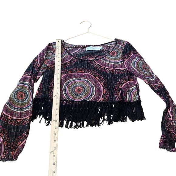 Gypsy warrior crop top with fringe size large - Picture 4 of 7